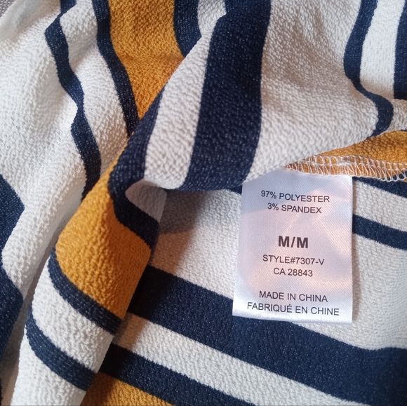 Eclipse Orange, Blue & White Stripped Sleeveless Top Size Medium - Picture 4 of 7